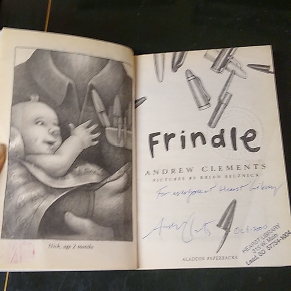 Frindle Andrew Clements Signed Copy Junior Fiction Children's Chapter Book Home - Picture 5 of 7